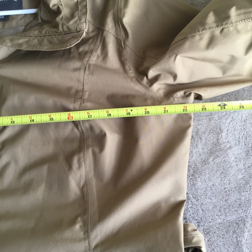 EDDIE BAUER Hooded Trench Coat Fully lined Khaki Sz L - Picture 8 of 11